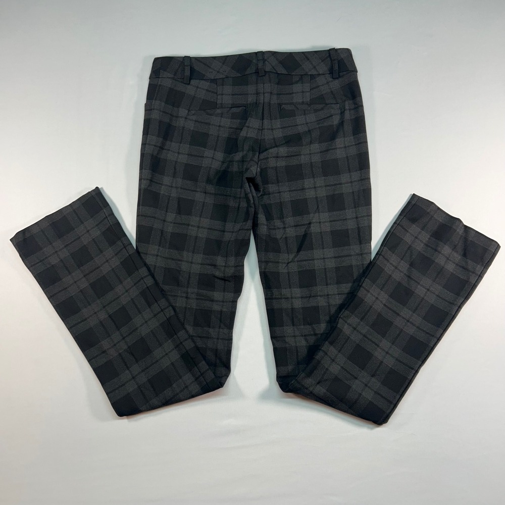 Express Columnist Dress Pants Womens 0 Grey Black Plaid Stretch Trousers RN55285 - Picture 7 of 7